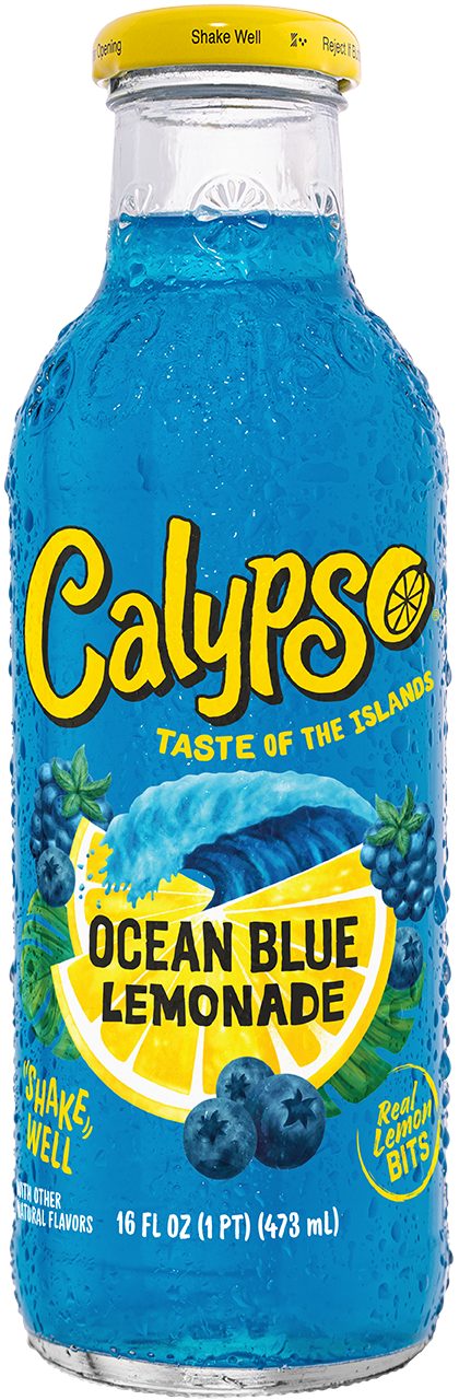 Calypso Ocean Blue Lemonade 16oz bottle