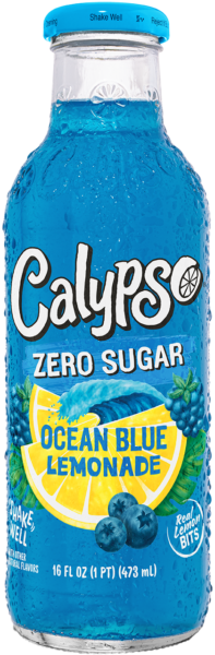 Calypso Ocean Blue Zero Sugar 16oz bottle