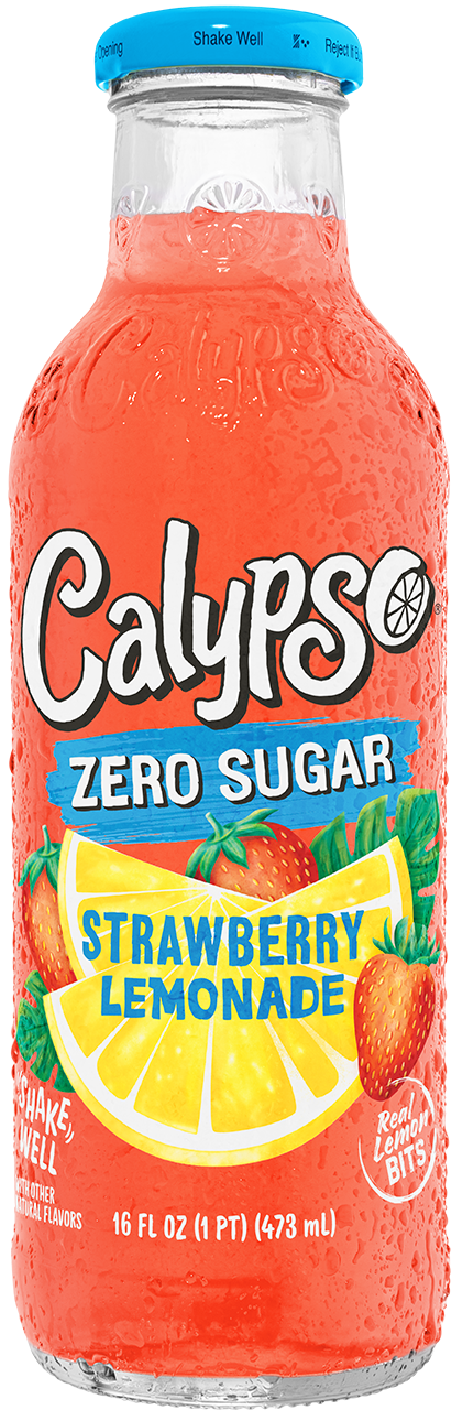 Calypso Strawberry Zero Sugar 16oz bottle