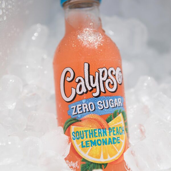 Calypso Southern Peach Zero Sugar on ice.